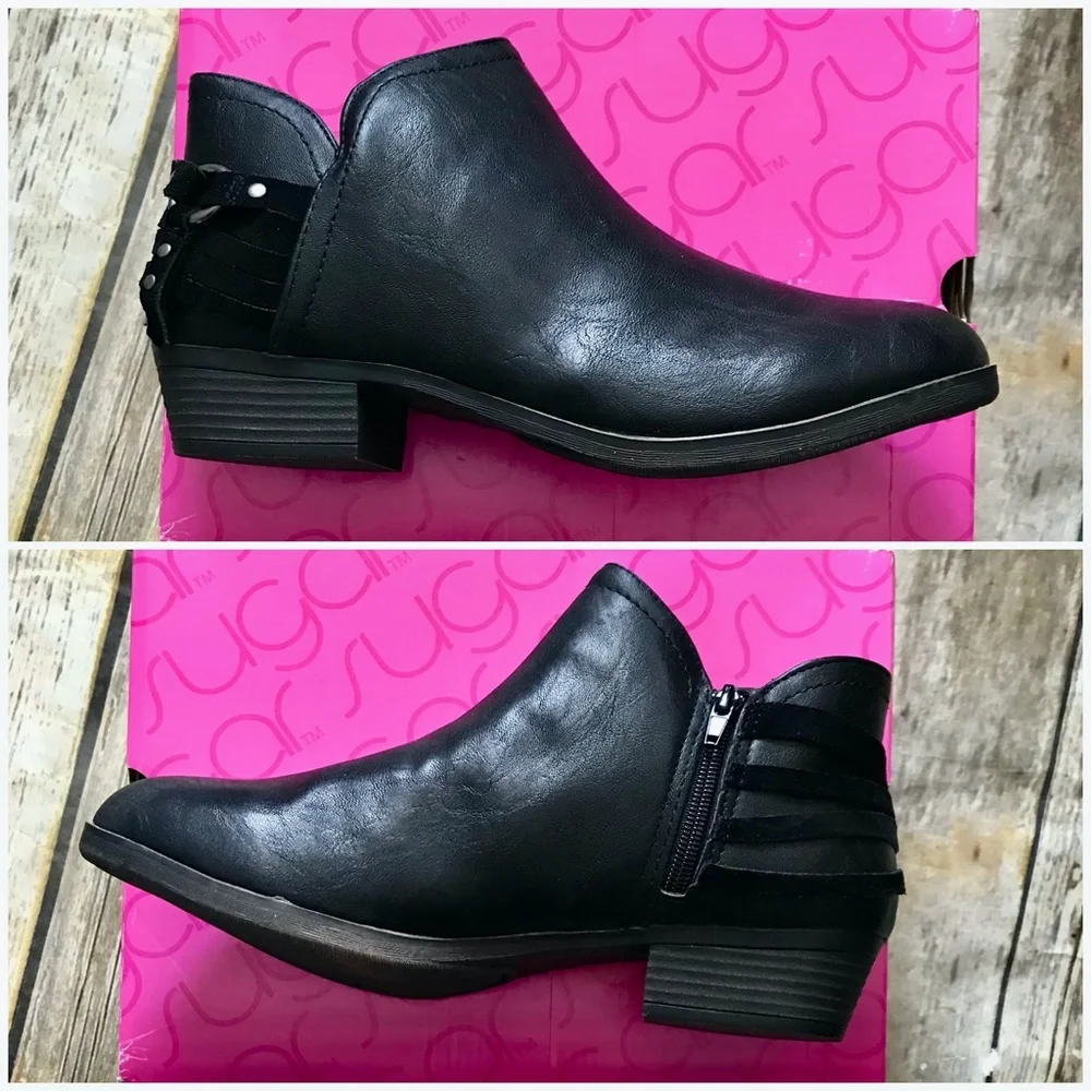 BARGAIN 2/$15 Black Boots Sz 11 - Picture 3 of 15